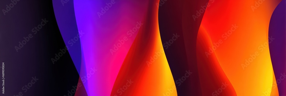 Aufkleber vibrant abstract patterns with flowing curves and bright colors creating a dynamic visual experience