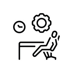 Black line icon for easygoing