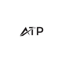 Obraz premium Initial Letter ATP Logo Design Vector Template. Black logo
