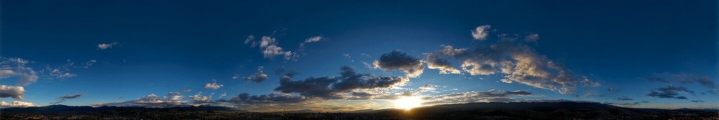 Obraz premium Sunset panorama hdr view nature landscape