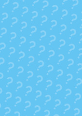 はてなマークの背景　水色　縦長　ベクター