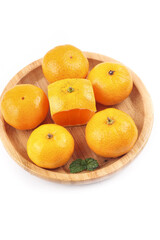 Fresh Small Oranges from Guangxi China in Wooden Bowl - Sweet Citrus Fruit