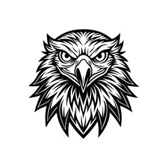 Eagle head silhouette, eagle head logotype