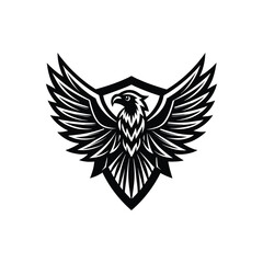 Eagle head silhouette, eagle head logotype