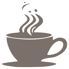 Coffee Shop Logo – Minimal cup silhouette icon with a clean and modern look. Ideal for coffee shops, cafes, packaging, and branding identity with an elegant, simple, and professional design.