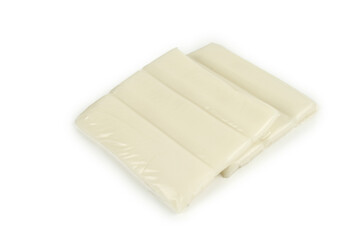 Ningbo Crispy Rice Cakes Traditional Chinese Snack Food Pieces Isolated on White Background