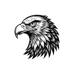 Eagle head silhouette, eagle head logotype