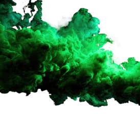 Lush green smoke cloud, abstract and dynamic