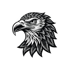 Eagle head silhouette, eagle head logotype