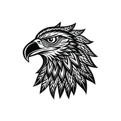 Eagle head silhouette, eagle head logotype