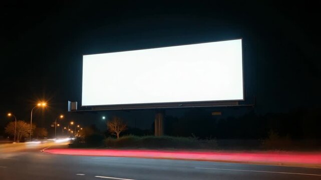 Time lapse empty billboard,