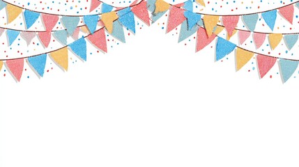 Fototapeta premium birthday invitation banner template.