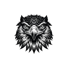 Eagle head silhouette, eagle head logotype