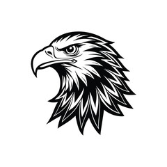 Eagle head silhouette, eagle head logotype