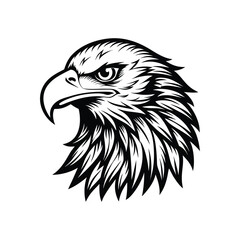 Eagle head silhouette, eagle head logotype