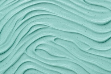 Obraz premium ミントグリーンの波状テクスチャ背景