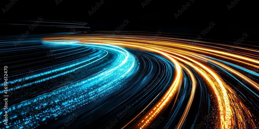 Poster a visual representation of the intricate data highways of tomorrow.
