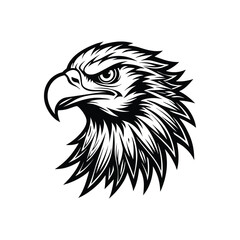 Eagle head silhouette, eagle head logotype