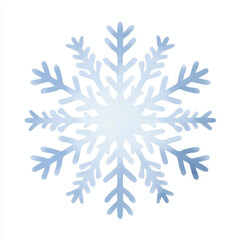 Watercolor-Style Blue Snowflake Design Element
