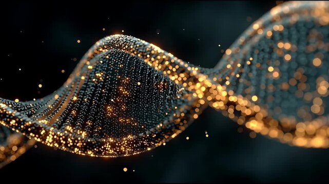 Transformative dna visualization an elegant abstract concept in digital space