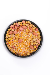 Variety of Mixed Legumes Grains and Pulses in Bowl - Healthy Protein Rich Cooking Ingredients