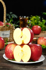 Freshly Picked Red Apples with Honey from Daliang Mountain - Healthy Organic Fruit Display