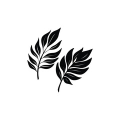 Leaf silhouette vector, leaf and leaves silhouette, plant, nature
