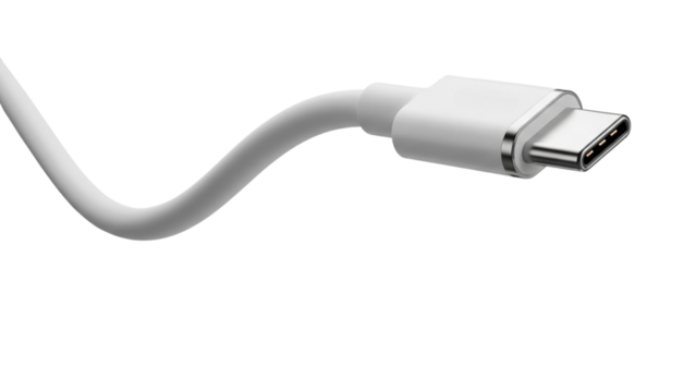 USB Type-C Cable  with a white background

