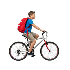 Obraz premium young man riding a bike