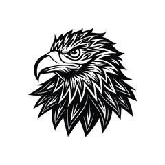 Eagle head silhouette, eagle head logotype