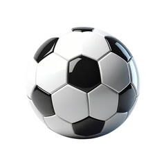 Fototapeta premium 3D Render of Classic Football – Transparent Background PNG
