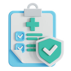 Fototapeta premium Medical insurance 3D illustration