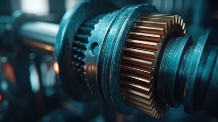 Detailed image of a single gear wheel showcasing mechanical design and engineering principles for system functionality