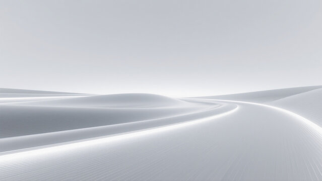 Winding Path in the Snow