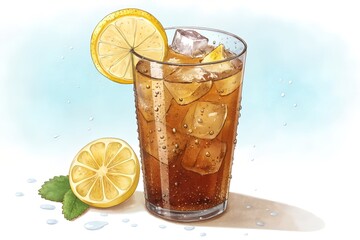 glass of water with lemon