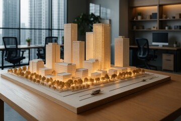 建築模型、都市計画、オフィス空間でのプレゼンテーション