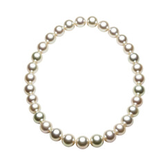 Obraz premium Elegant pearl necklace jewelry on black background