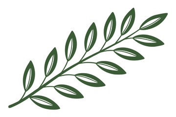 Obraz premium Green Olive Branch with Multiple Leaves on White Background olive tree nature