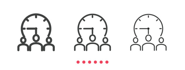 Work time icon. Thin line icon vector