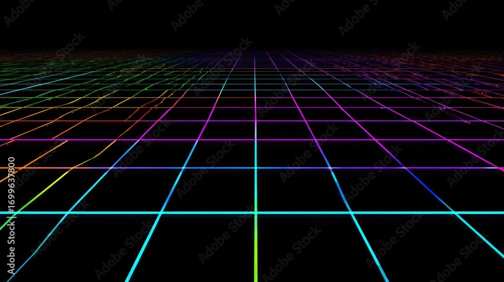 Poster abstract colorful grid pattern