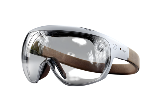 Modern eye massager promising relaxation and stress relief for tired eyes, promoting wellness