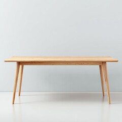 Minimalist Wooden Table with Smooth Surface and Elegant Legs