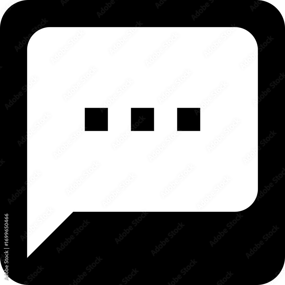 Poster sms text message in a speech bubble chat