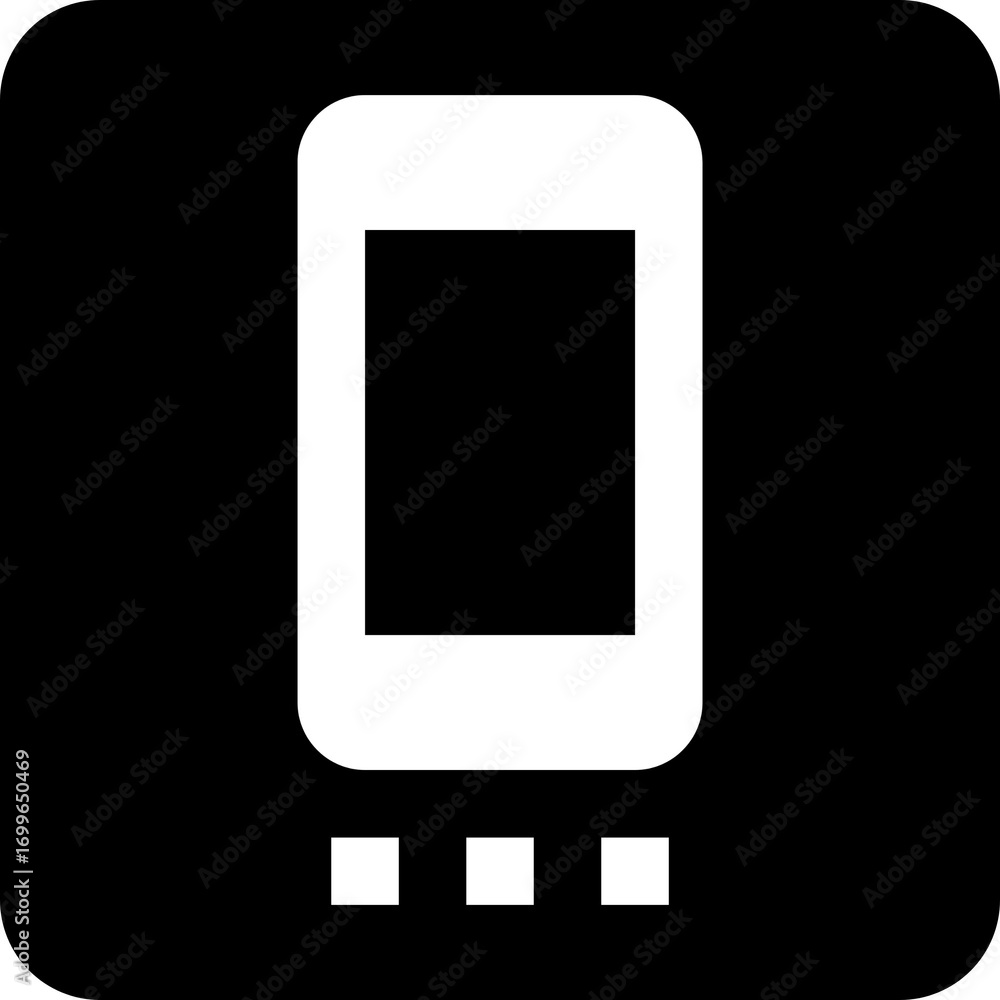 Fototapete smartphone device with three bottom navigation buttons