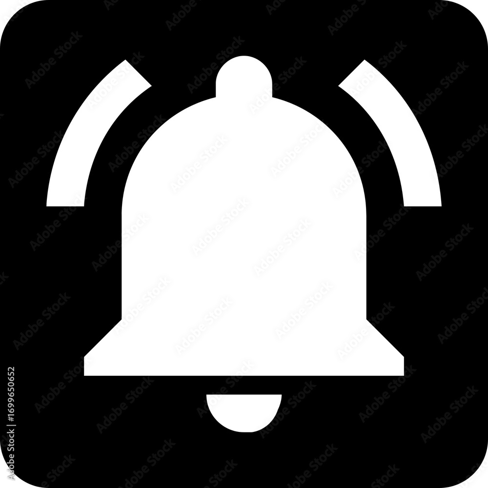 Poster bell icon for turning notifications on and alerts