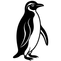 Obraz premium Create Bold Stroke Silhouette Penguin Creative Visual Perfect for Editorial Content