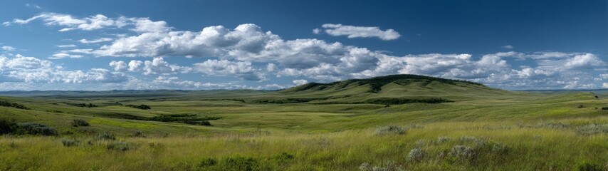 Obraz premium Panoramic hdr landscape open field nature