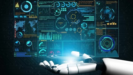 AI artificial intelligence drives data analytics with predictive models, smart dashboards, and virtual assistant insights for data-driven business decisions. - Powered by Adobe