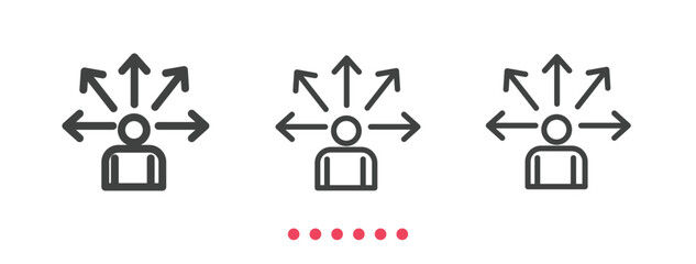 Abilities icon. Thin line icon vector