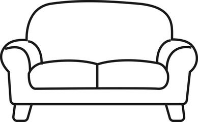 Illustration of a Loveseat Sofa